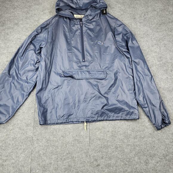 Lacoste Other - Vintage Izod Lacoste Windbreaker Mens Medium Blue Hooded Anorak 90s Gorpcore
